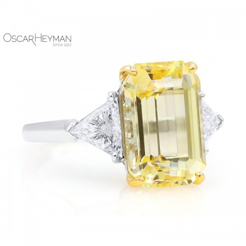 8.51ct Unheated Yellow Sapphire Ring