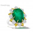 15.20ct Intense Green Colombian Emerald Ring-1