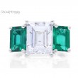6.21ct F/VS2 Diamonds & Emerald Ring-1