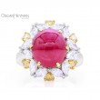 8.80ct Intense Red Cabochon Ruby Ring-1