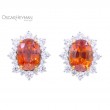 Vivid Orange Sapphire Earrings-1