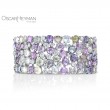 Unheated Rose Cut Multi-Color Sapphire Bracelet-1