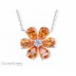 Spessartite Garnet Flower Pendant-1