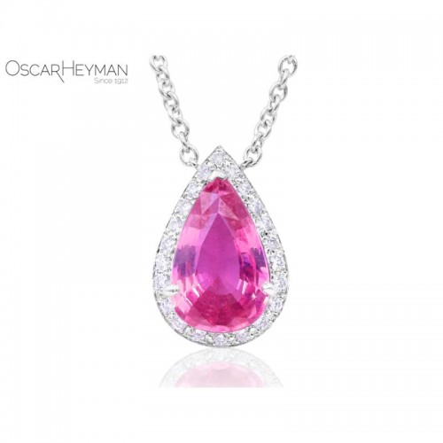 3.01ct Pink Sapphire Pendant