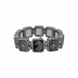 Sterling Silver Oxidized Raven Bracelet 8-1
