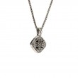 Sterling Silver Oxidized Small Celtic Cross Cushion Pendant-1