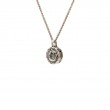 Sterling Silver Oxidized Petite Dragon Spirit Coin Pendant-1