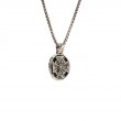 Sterling Silver Oxidized Small Celtic Cross Oval Pendant-1