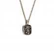 Sterling Silver Oxidized Petite Lion Rampant Pendant-1