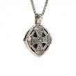 Sterling Silver Oxidized XL Celtic Cross Cushion Pendant-1