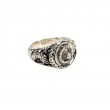 Sterling Silver Oxidized Small Dragon Spirit Coin Ring