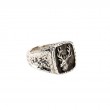 Sterling Silver Large Stag & Thistle Ring-1