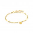 Gold Chunky Chain Padlock Bracelet -1