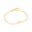 Gold Pearl Sparkle Chunky Chain Bracelet?