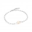 Silver Pearl Sparkle Chunky Chain Bracelet?