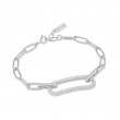 Silver Pavé Link Bracelet-1
