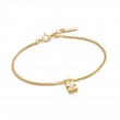 Gold Shell Pearl Padlock Bracelet-1