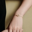 Gold Interlinked Circles Pav?Bracelet-3