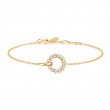 Gold Interlinked Circles Pav?Bracelet-1