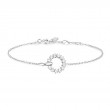 Silver Interlinked Circles Pav?Bracelet-1