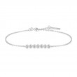 Silver Bezel Set Bracelet-1