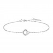 Silver Hoop Freshwater Pearl Bracelet-1