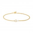 Gold Geometric Cubic Zirconia Bracelet-1