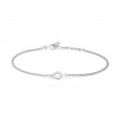 Silver Geometric Cubic Zirconia Bracelet-1