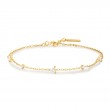 Gold Triangular Cubic Zirconia Station Bracelet-1