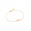 14KT GOLD PEARL AND WHITE SAPPHIRE RADIANCE BRACELET