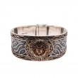 Sterling Silver Oxidized Bronze Cernunnos Hinged Cuff-1