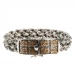 Sterling Silver Bronze Norse Forge Dragon Weave Bracelet-1