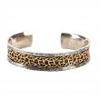 Oxidized Sterling Silver Bronze Celtic Barked  Scavaig Bangle-1