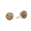 Sterling Silver Oxidized Bronze Cufflinks