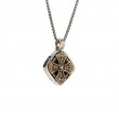 Sterling Silver Oxidized Bronze Large Celtic Cross Cushion Pendant-1