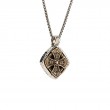 Sterling Silver Oxidized Bronze Large Celtic Cross Cushion Pendant