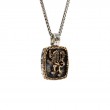Sterling Silver Oxidized Bronze Medium Lion Rampant Pendant-1