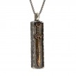 Sterling Silver Oxidized Bronze Large Framed Viking Sword Pendant