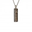 Sterling Silver Oxidized Bronze Small Framed Viking Sword Pendant-1