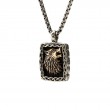 Sterling Silver Oxidized Bronze Medium Wolf Pendant-1