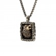 Sterling Silver Oxidized Bronze Medium Wolf Pendant