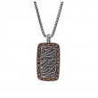 Sterling Silver Oxidized Bronze Cernunnos Large Dogtag Pendant-1