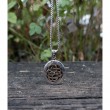 Sterling Silver Oxidized Bronze Path of Life Reversible Pendant