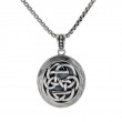 Sterling Silver Oxidized Bronze Path of Life Reversible Pendant-5