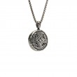 Sterling Silver Oxidized Bronze Four Angels Reversible Coin Pendant