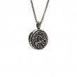Sterling Silver Oxidized Bronze Reversible Coin Pendant