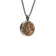Sterling Silver Oxidized Bronze Reversible Coin Pendant-1