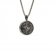 Sterling Silver Oxidized Bronze Reversible Coin Pendant-3