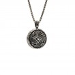 Sterling Silver Oxidized Bronze Reversible Coin Pendant