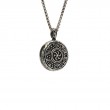 Sterling Silver Oxidized Bronze Reversible Coin Pendant